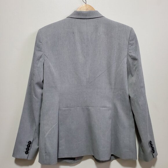 RW & CO. RW&CO. One Button Fitted Blazer Suiting Stretch Lined Grey Women 10 - Picture 10 of 14